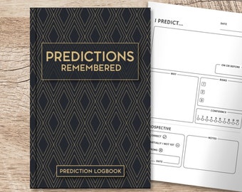 Predictions Journal & Logbook - Track and Reflect Your Predictions! Predict the Future