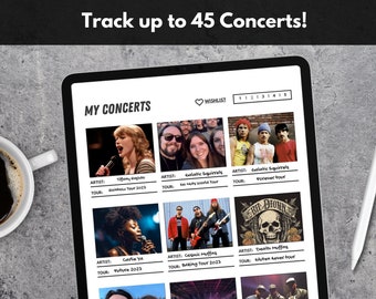 Digital Concert Journal: Music Event Tracker for Goodnotes (iPad)
