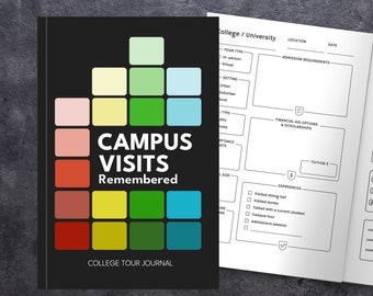 College Visit Journal Paperback | Journal for College-bound High School Students | College Tour Planner | College Prep