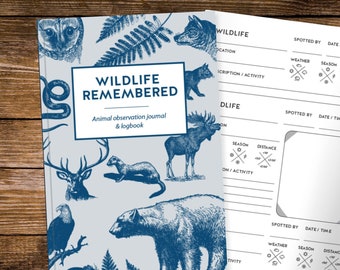 Wildlife Journal - Animal Observation Logbook & Journal - Vacation Logbook