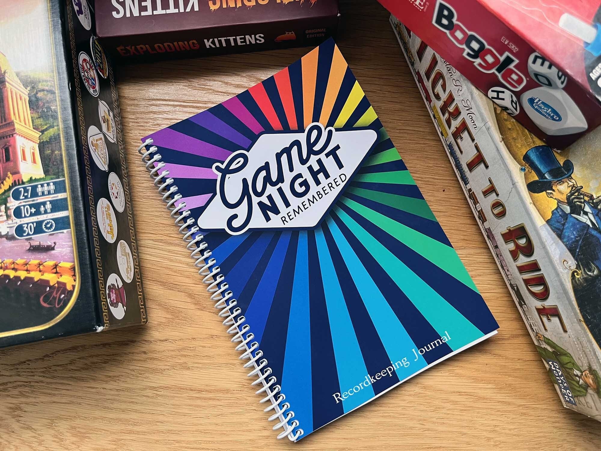 Game Night Journal: Spiral Bound Score Tracker & Logbook - Etsy