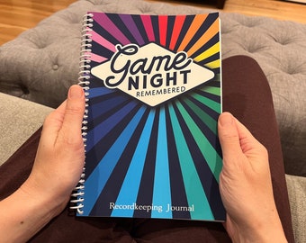 Game Night Board Game Journal: Spiral bound Board Game Record Book Game Tracker and Score Log