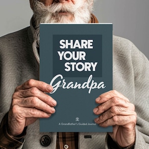 Grandpa Life Story Journal - Father&#39;s Day Book | Guided Journal for Grandfathers | Memory Book for Grandpa | Father’s Day Gift