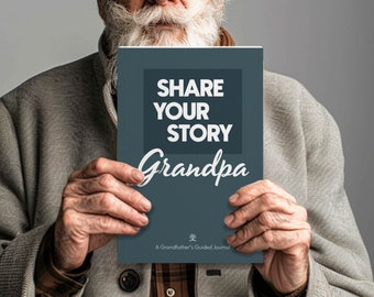Grandpa Life Story Journal - Guided Memory Book, Father's Day Gift