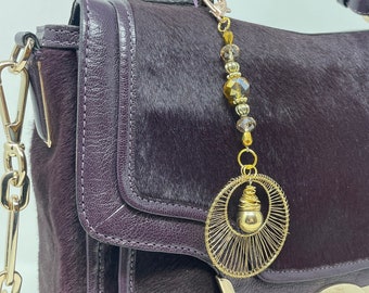 Art deco purse charm Teacher gift Gift for her Bag charm Backpack charm Hostess gift Gift under 50 Friend Unique gift