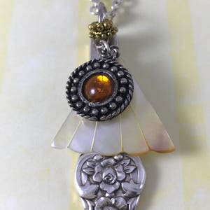 Spoon jewelry pendant Silverware jewelry Romantic gift necklace Gift for her Mom gift pendant Antique spoon jewelry Retirement gift