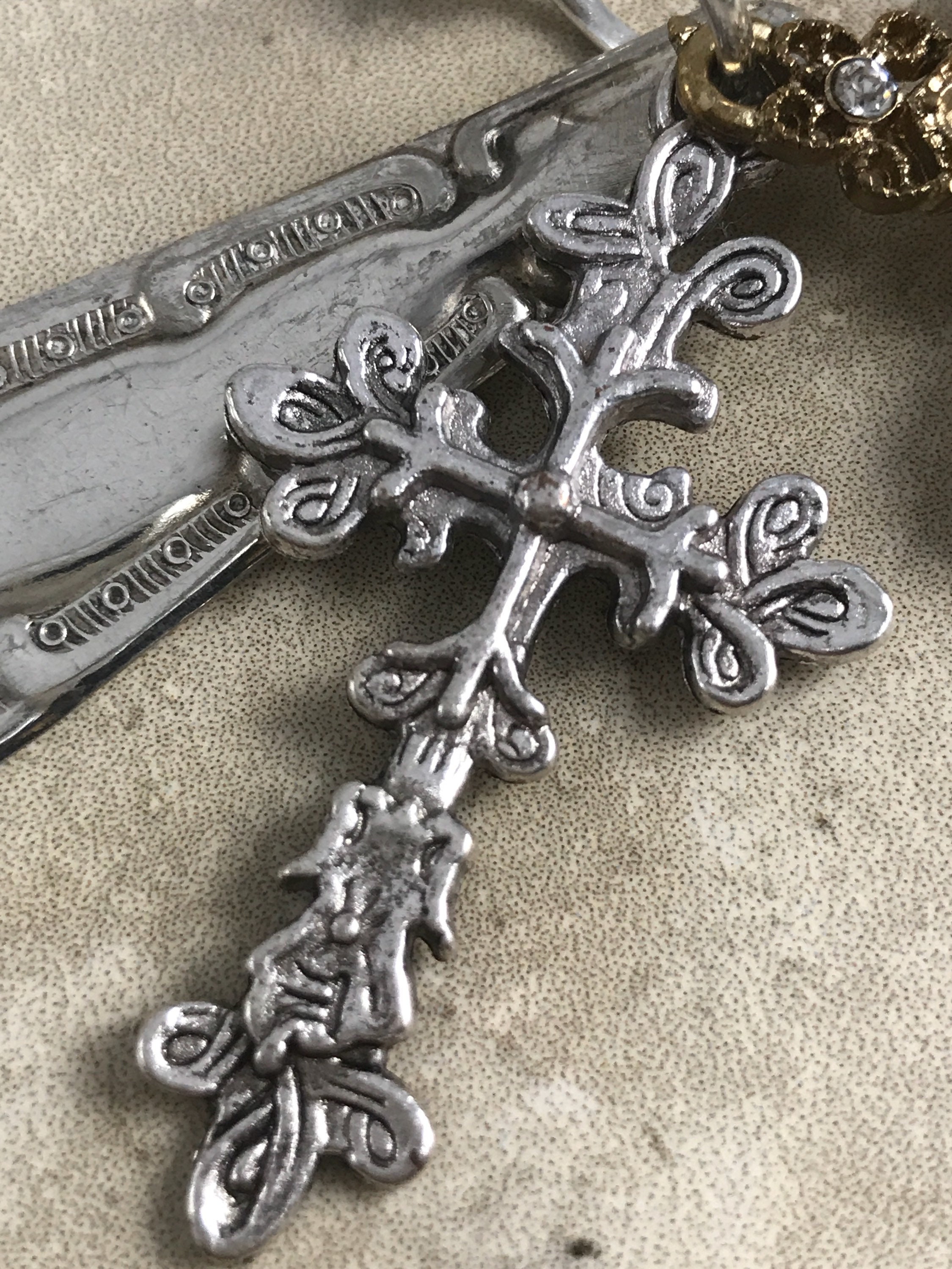 Religious Jewelry Spoon Jewelry Silverware Necklace Faith Inspired Jewelry Gift for Her Easter