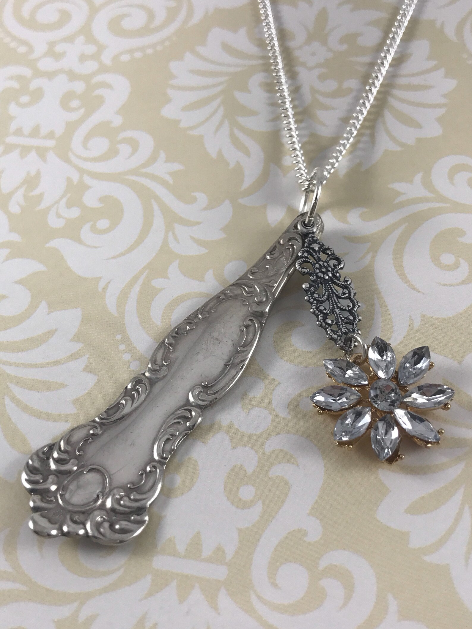 Spoon Jewelry Silverware Pendant Antique Spoon Jewelry Etsy