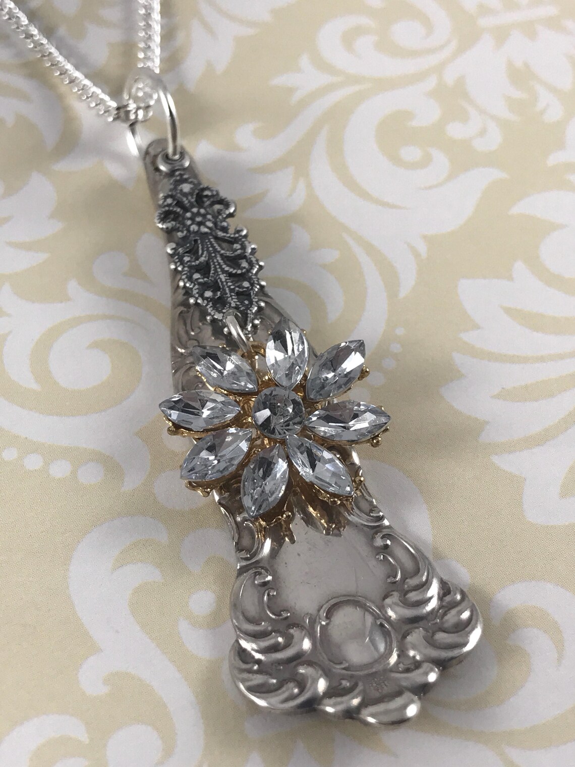 Spoon Jewelry Silverware Pendant Antique Spoon Jewelry Etsy