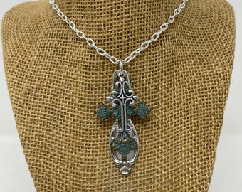 Religious jewelry Spoon jewelry Silverware necklace Faith inspired jewelry Gift for her Easter gift Confirmation present Mother&#39;s Day gift