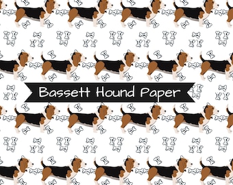 Bassett Hound Digital Seamless Paper Pattern