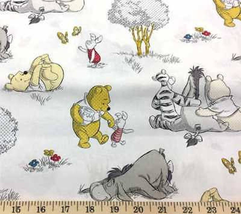 Fabric Winnie the Pooh Fabric Disney Pooh Baby Nursery Fabric - Etsy