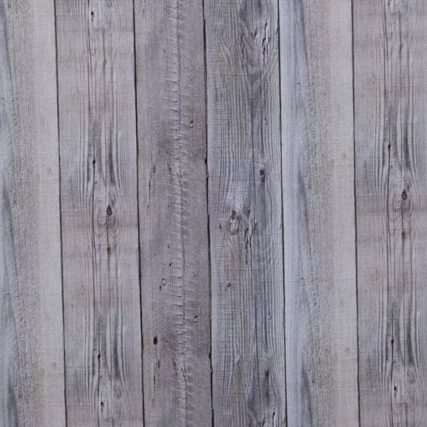 Gray Wood Fence Fabric Grey Panel Board Cotton Fabric t4/20