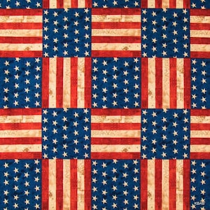 Tecido de bandeira americana Tecido de 4 de julho Tecido vermelho e azul Tecido de bandeira patriótica dos EUA Tecido de algodão patchwork com bandeira americana t2/40