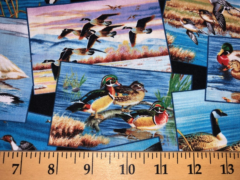 Bird Fabric Waterfowl Pond Fabric Duck Geese Mallard Hunting | Etsy