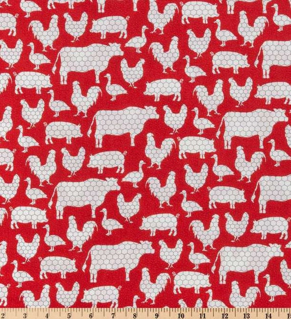 Corral Animales diseño 100/% Algodón Cuarto Gordo paquete 5 telas Craft//quilting