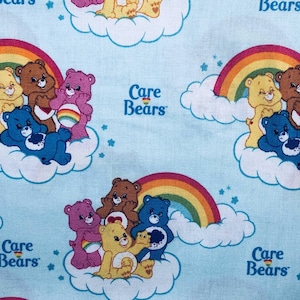 Carebears stof Troetelbeertjes blauwe katoenen stof op maat gesneden 2017 Camelot Fabrics