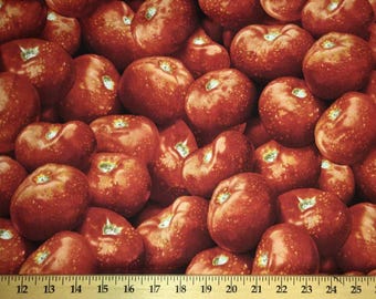 Tecido realista com estampa de tomate, tecido com estampa de vegetais, avental de cozinha, tecido para colcha vendido por metro, 100% algodão.