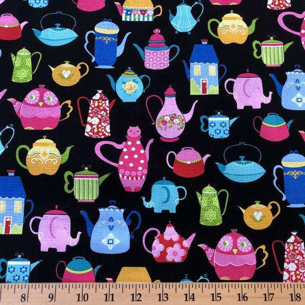 Teapot Fabric Etsy
