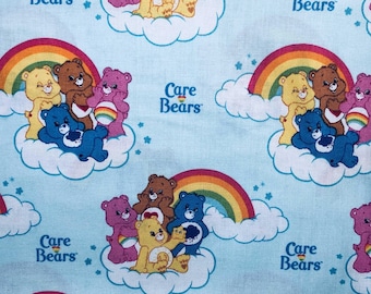Carebears Fabric Care Bears Blue Cotton Fabric By the Yard 2017 Camelot Fabrics