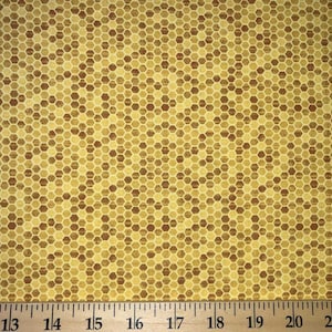 Fabric Bee Hive Fabric Honeycomb Beekeeping Honey Bee Beehive Cotton Fabric Yardage t2/15
