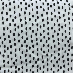 Black & White Dots Fabric Black Dots on White Cotton Fabric By the Yard Fat Quarter w4/29