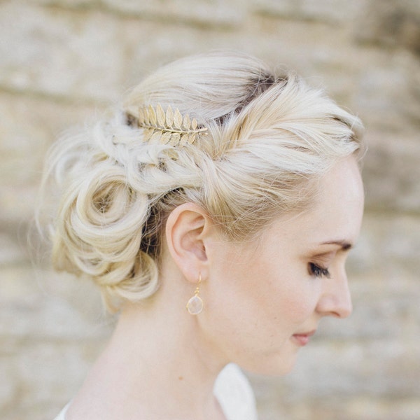 Laurel Leaf Hair Pin Greek Hair Clip Long Laurel Leaf Hair Accessory Bridal Hair Piece Bridal Hair Pin Wedding Leaf Hair Clip Nature Hair