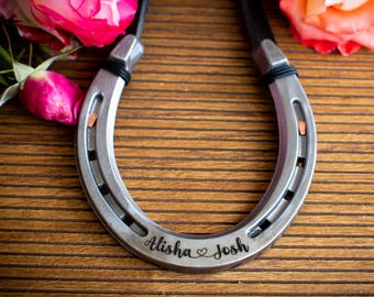 Personalized Wedding Gift Engraved Lucky Horseshoe Keepsake High Quality