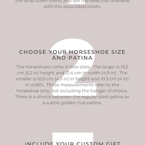 Graphic that describes how to select your lucky horseshoe.