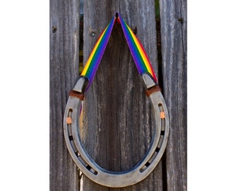 Rainbow Lucky Horseshoe Feng Shui Gift Housewarming Gift 11th Anniversary Gift Good Luck Gift New Home Gift for Luck Wedding Gift