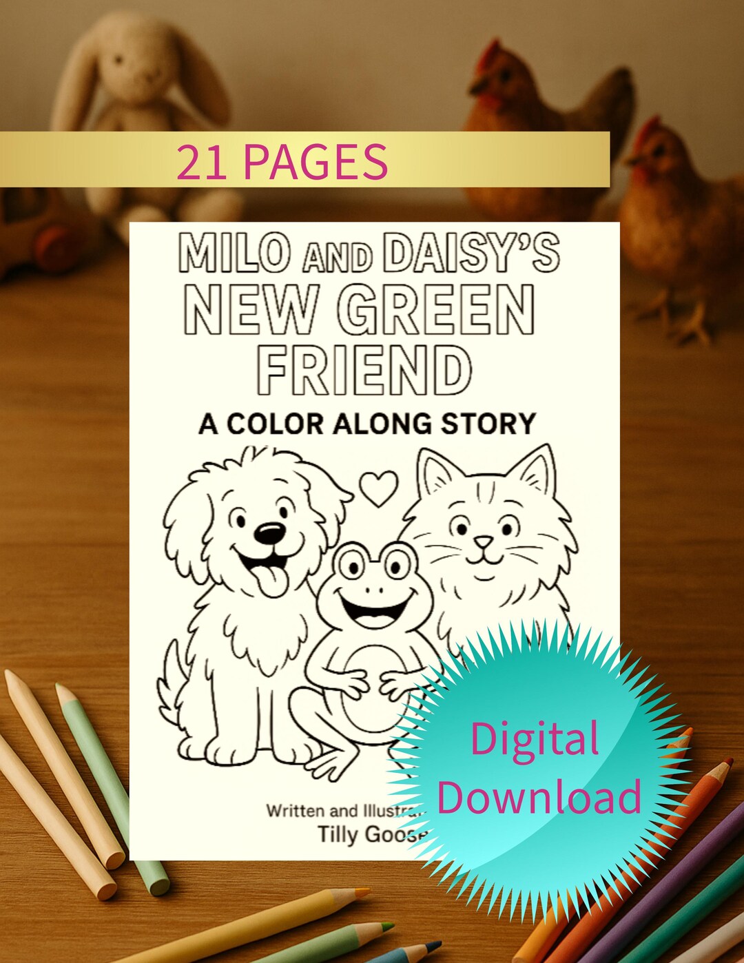 Color Along Story - Coloring Pages - Early Reading Printable Story Book ...