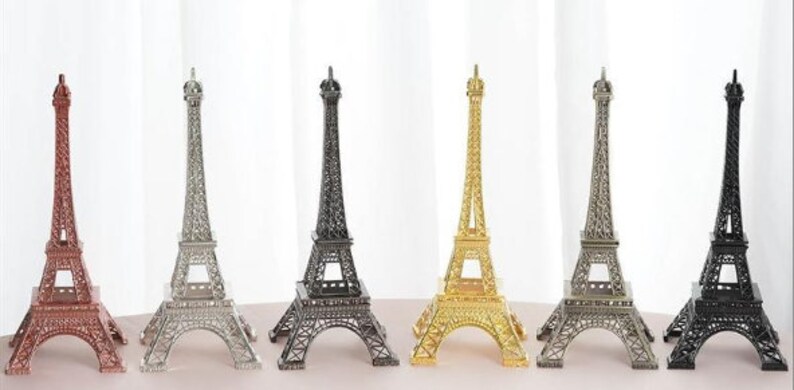 Paris Bronze 6 Eiffel Tower Wedding Birthday Party Decoration Gift
