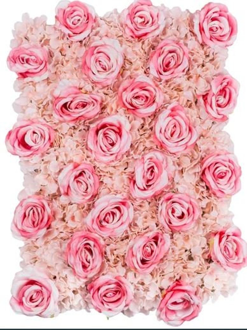 Silk Roses/Hydrangeas Flower Wall Backdrop Panel choice of Etsy