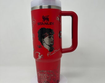 Chiefs Mahomes Stanley 30oz H2.0 FlowState Tumbler Cup Laser Engraved Full Wrap Custom Design | Quencher | LESS THAN PERFECT | Second Chance