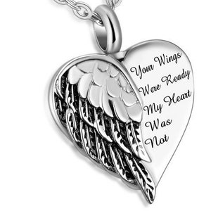Urn Necklace Pendant Necklace - Cremation Keepsake Memorial Jewelry - Urn for human ashes and pet loss - fillable jewelry