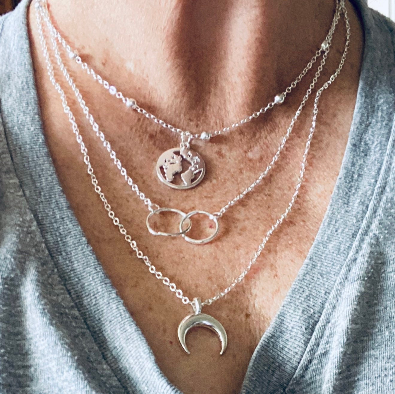 Adventure seeker multi layered necklace deals