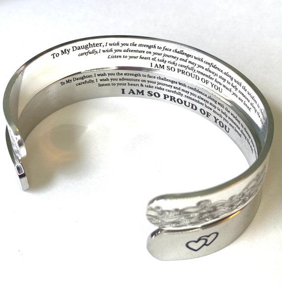 Gift for Daughter i Am so Proud of You Bracelet From Mom Dad