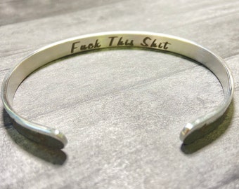Encouragement gift, keep going gift jewelry, F this shit, 18+ gift jewelry idea for inspiration, co-worker gift idea, don't give up,