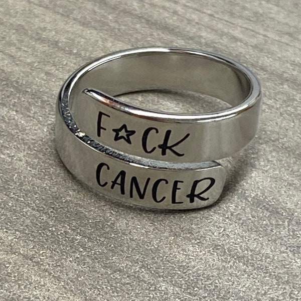 Gift for someone with cancer, Fuck cancer, fight cancer, breast cancer survivor jewelry, cancer jewelry, gift for cancer, gift idea