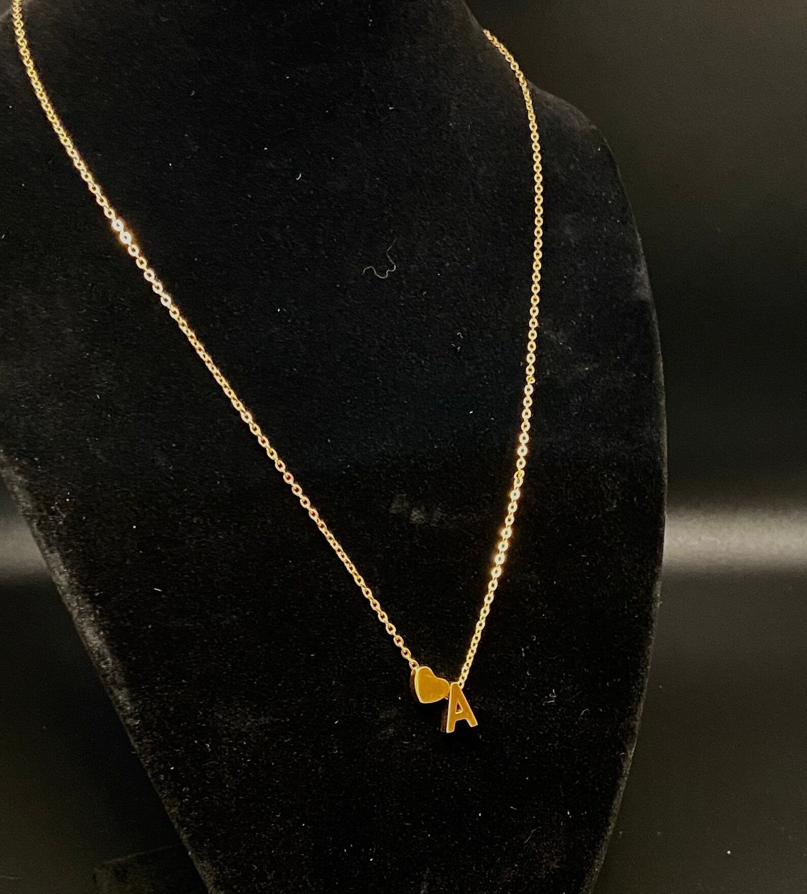 Tiny Initial Necklace Stainless Steel Won't Tarnish Etsy Denmark