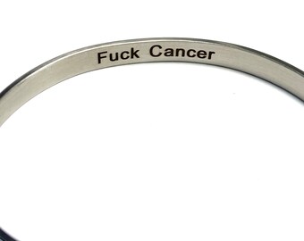 F cancer gift, fuck cancer gift, morse code bracelet jewelry for cancer patient, just found out about cancer, cancer survivor encouragement