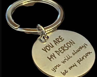 You’re my person keychain, love gift, boyfriend gift, girlfriend gift, gift from pet, gift from dog, from cat, relationship gift, gift from