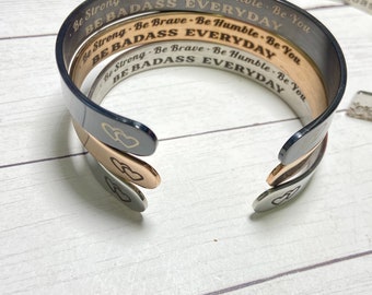 Badass Bracelet, Be Badass jewelry gift, Strong Women, Graduation, Boss , New Chapter, Inspirational, Motivational, Friend, Any Gender Idea