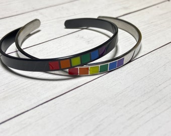 Pride jewelry, bracelet for gay pride, rainbow jewelry, gay flag, LGBGT+ jewelry, lesbian gift, gay awareness, gay support, love is love