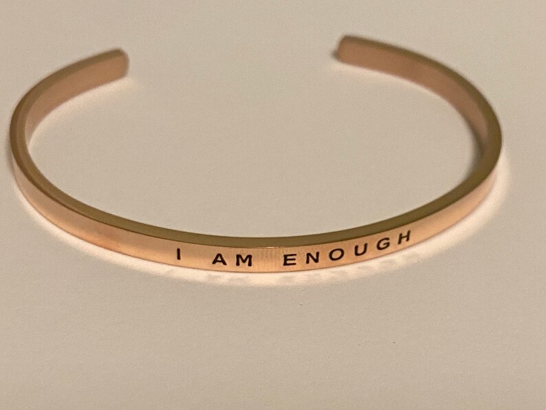 You Are Enough Bracelet I Am Enough Strength Jewelry Etsy