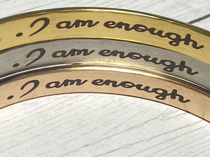 You Are Enough Bracelet I Am Enough Strength Jewelry Etsy