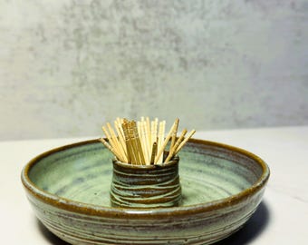 Hand-Thrown Ceramic Snack Bowl: Rustic Red Clay with Lagoon Glaze