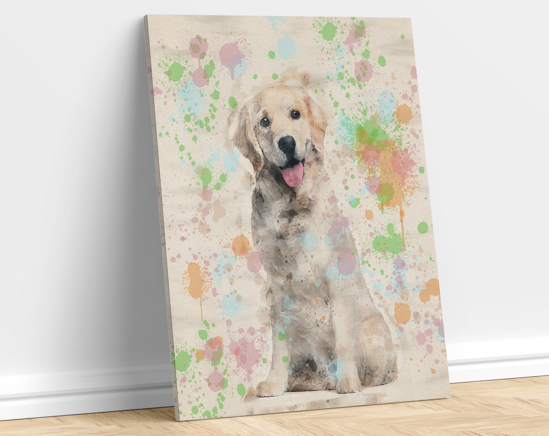 Pet Portrait Canvas Dog Canvas Custom Dog Canvas Wall Art Etsy