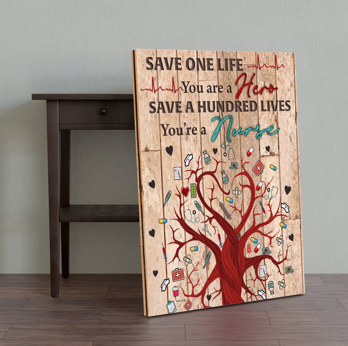 Nurse Canvas Wall Art Nurse Canvas Art Nurse Artwork Nurse Etsy