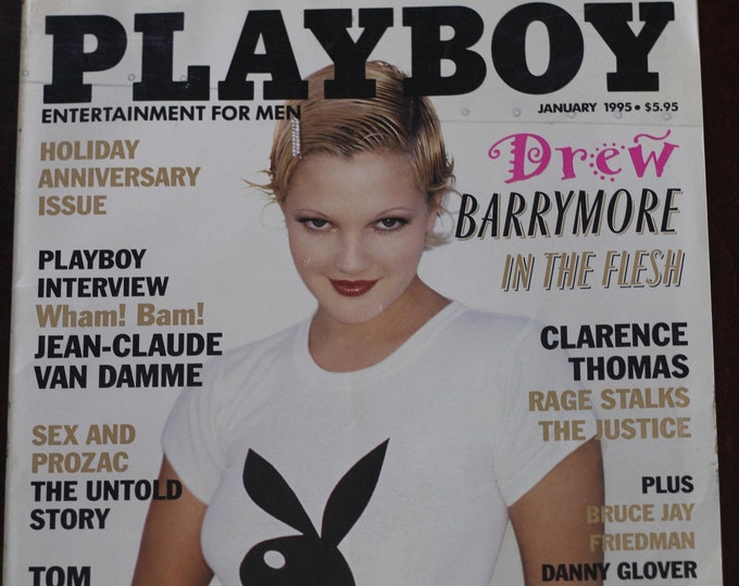 Vintage 1995 Drew Barrymore Playboy - Etsy